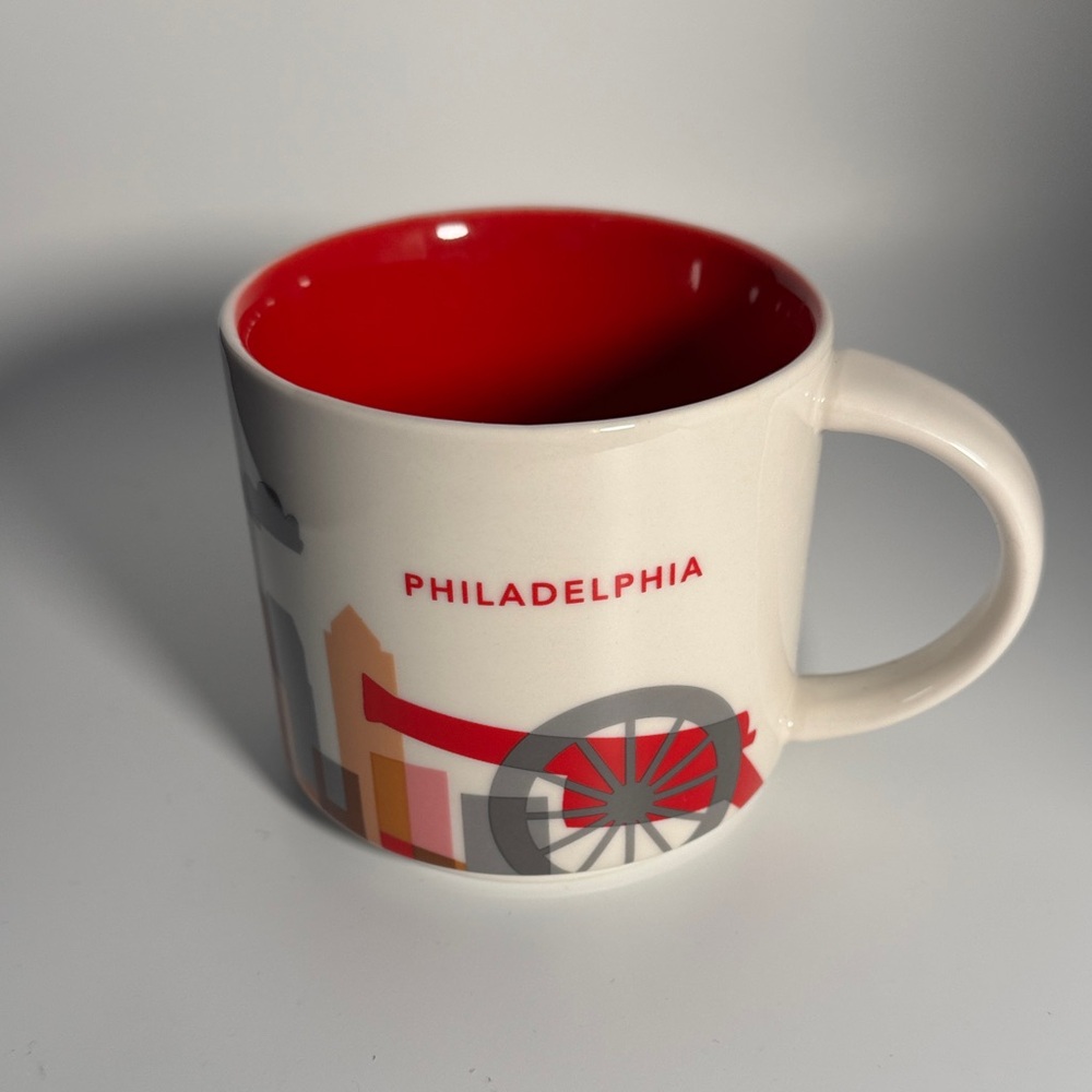 Starbucks Philadelphia Souvenir Mug - Red and White